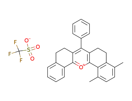 5,6,8,9-tetrahydro-1,4-dimethyl-7-phenyldibenzo<c,h>xanthylium trifluoromethanesulphonate