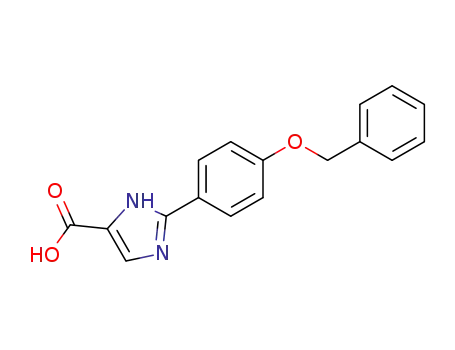 Molecular Structure of 102151-53-1 (2-<p-(benzyloxy)phenyl>imidazole-4-carboxylic acid)