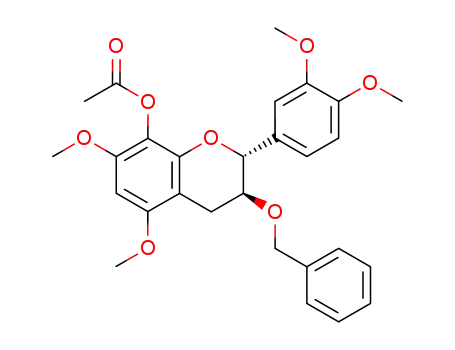 8-acetoxy-3-O-benzyl-3',4',5,7-tetra-O-methyl-(+)-catechin