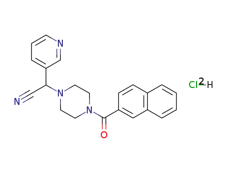 1-(2-Naphthoyl)-4-(3-pyridylcyanomethyl)piperazine, dihydrochloride