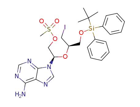 5'-O-t-butyldiphenylsilyl-3'-deoxy-3'-iodo-2'-O-mesyl-2',3'-secoadenosine