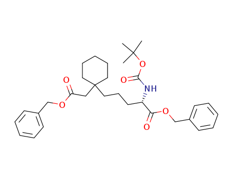 Cyclohexanepentanoic acid, a-[[(1,1-dimethylethoxy)carbonyl]amino]-1-[2-oxo-2-(phenylmethoxy)eth yl]-, phenylmethyl ester, (S)-