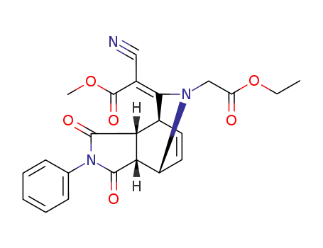 N-phenyl-3-<(Z)-cyano((E)-methoxycarbonyl)>-2-ethoxycarbonylmethyl-2-azabicyclo<2.2.2>oct-7-ene-5,6-endo-dicarboximide