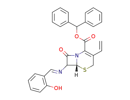(6R,7R)-8-Oxo-7α-salicylideneamino-3-vinyl-5-thia-1-azabicyclo[4.2.0]oct-2-ene-2-carboxylic acid benzhydryl ester