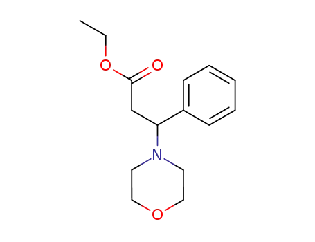 Molecular Structure of 127136-98-5 (4-Morpholinepropanoic acid, b-phenyl-, ethyl ester)