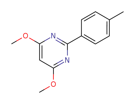 Molecular Structure of 77232-14-5 (Pyrimidine, 4,6-dimethoxy-2-(4-methylphenyl)- (9CI))