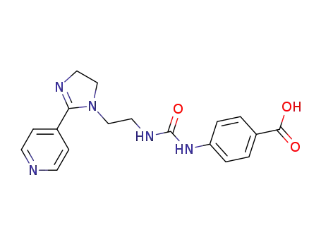 Molecular Structure of 73998-69-3 (4-({[2-(2-pyridin-4-yl-4,5-dihydro-1H-imidazol-1-yl)ethyl]carbamoyl}amino)benzoic acid)