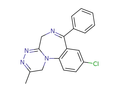 Molecular Structure of 63271-82-9 (9-chloro-2-methyl-7-phenyl-1,5-dihydro-benzo[<i>f</i>][1,2,4]triazino[4,3-<i>a</i>][1,4]diazepine)
