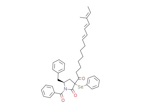 (8'E,10'E,12'E)-1-benzoyl-5-benzyl-3-(12'-methyl-1'-oxotetradeca-8',10',12'-trienyl)-3-phenylselenopyrrolidin-2-one