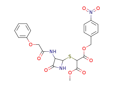 Propanedioic acid, [[4-oxo-3-[(phenoxyacetyl)amino]-2-azetidinyl]thio]-,
methyl (4-nitrophenyl)methyl ester