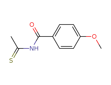 Molecular Structure of 83253-13-8 (Benzamide, 4-methoxy-N-(1-thioxoethyl)-)