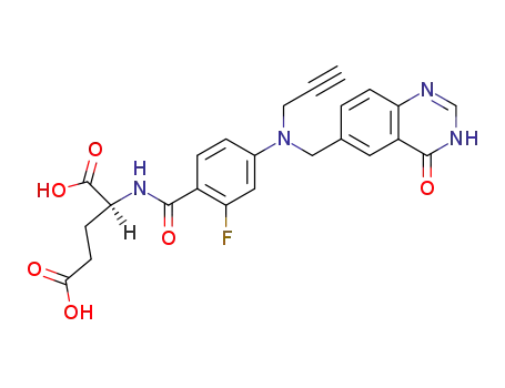 N-<4-<N-<(3,4-dihydro-4-oxo-6-quinazolinyl)methyl>-N-prop-2-ynylamino>-2-fluorobenzoyl>-L-glutamic acid
