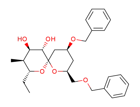 (2R,3R,4R,5S,6R,8S,10S)-10-benzyloxy-8-benzyloxymethyl-2-ethyl-3-methyl-1,7-dioxaspiro<5.5>undecane-4,5-diol