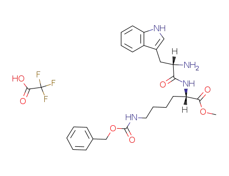 (S)-2-[(S)-2-Amino-3-(1H-indol-3-yl)-propionylamino]-6-benzyloxycarbonylamino-hexanoic acid methyl ester; compound with trifluoro-acetic acid