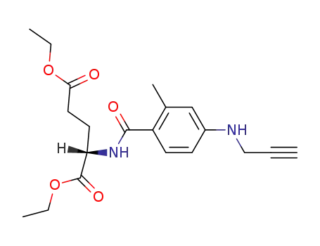 Molecular Structure of 80014-86-4 (diethyl N-<2-methyl-4-(prop-2-ynylamino)benzoyl>-L-glutamate)