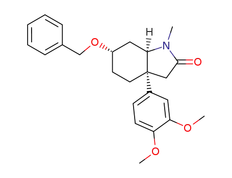 (3aR<sup>*</sup>,6R<sup>*</sup>,7aS<sup>*</sup>)-6-(benzyloxy)octahydro-3a-(3,4-dimethoxyphenyl)-1-methylindol-2-one