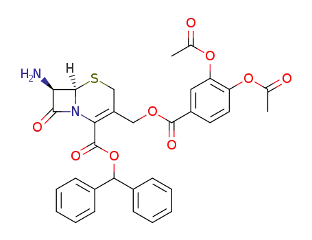 Diphenylmethyl (6R,7R)-7-amino-3-(3,4-diacetoxybenzoyloxy)methylceph-3-em-4-carboxylate