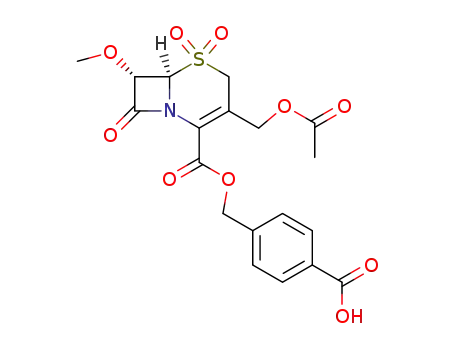 4-carboxybenzyl 3-(acetoxymethyl)-7α-methoxy-8-oxo-5-thia-1-azabicyclo[4.2.0]oct-2-ene carboxylate 5,5-dioxide