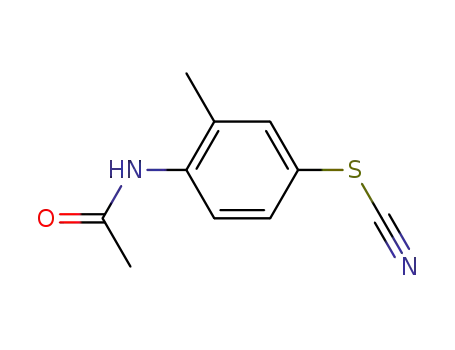 Molecular Structure of 88070-26-2 (Thiocyanic acid, 4-(acetylamino)-3-methylphenyl ester)