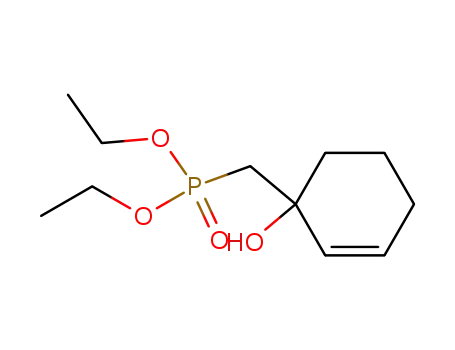 Molecular Structure of 134891-93-3 (Phosphonic acid, [(1-hydroxy-2-cyclohexen-1-yl)methyl]-, diethyl ester)