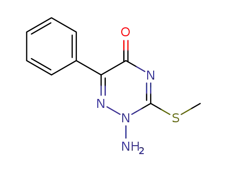 Molecular Structure of 81941-53-9 (1,2,4-Triazin-5(2H)-one, 2-amino-3-(methylthio)-6-phenyl-)