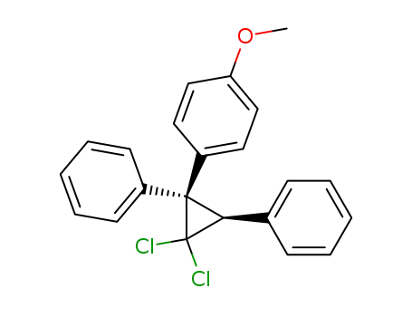 Molecular Structure of 131544-74-6 (1,1-dichloro-2,3-diphenyl-2-(4-methoxyphenyl)cyclopropane)