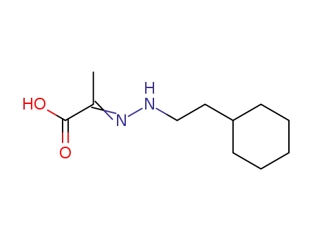 Molecular Structure of 70081-94-6 (2-(2-cyclohexylethylhydrazono)propionic acid)