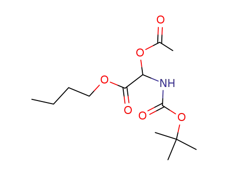 Molecular Structure of 56613-49-1 (Acetic acid, (acetyloxy)[[(1,1-dimethylethoxy)carbonyl]amino]-, butyl
ester)