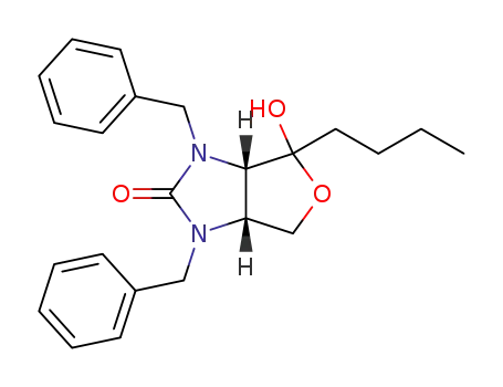 cis 4-Butyl-1,3-dibenzyl-4-hydroxy-2,3,3a,4,6,6a-hexahydrofuro<3,4-d>imidazol-2-one