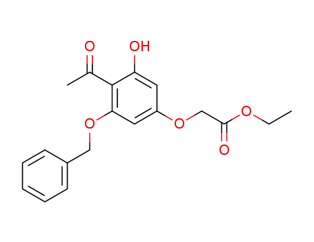 Molecular Structure of 76799-13-8 (2-hydroxy-4-(carbethoxymethoxy)-6-(benzyloxy)acetophenone)