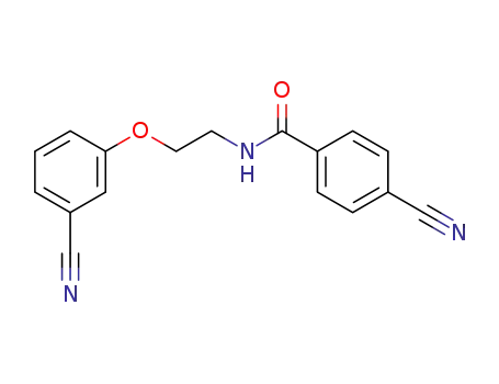 Molecular Structure of 210961-79-8 (Benzamide, 4-cyano-N-[2-(3-cyanophenoxy)ethyl]-)
