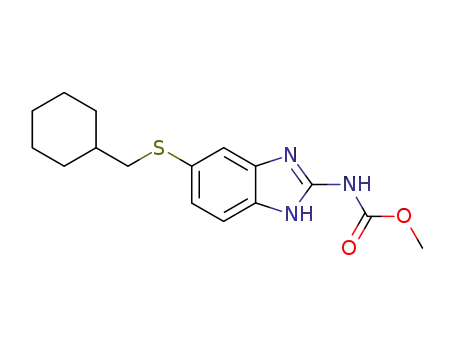Molecular Structure of 63667-13-0 (Carbamic acid, [5-[(cyclohexylmethyl)thio]-1H-benzimidazol-2-yl]-,
methyl ester)