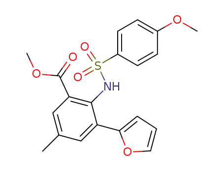 3-Furan-2-yl-2-(4-methoxybenzenesulfonylamino)-5-methyl-benzoic acid methyl ester
