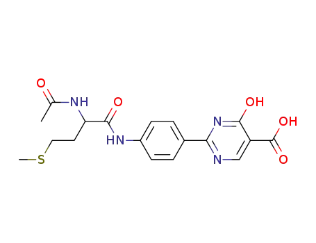 2-[4-(N-acetyl-DL-methionylamino)phenyl]-4-hydroxy-5-pyrimidine carboxylic acid