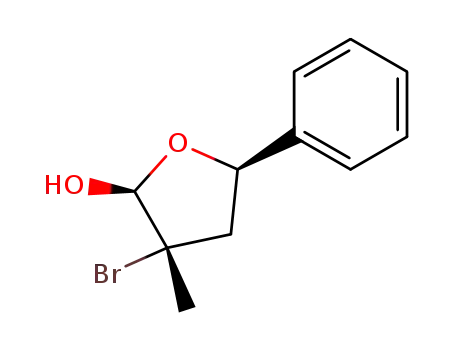 hydroxy-2β bromo-3α methyl-3β phenyl-5β tetrahydrofuranne