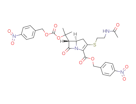 4-nitrobenzyl(5R,6S)-3-(2-acetamido-ethylthio)-6-[1-methyl-1-(4-nitrobenzyloxycarbonyloxy)ethyl]-7-oxo-1-aza-bicyclo[3.2.0]hept-2-ene-2-carboxylate