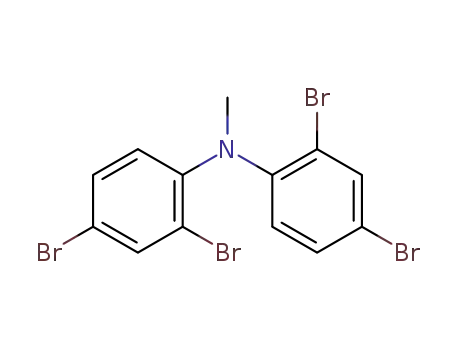 Molecular Structure of 3666-95-3 (N-methyl-2,2',4,4'-tetrabromodiphenylamine)