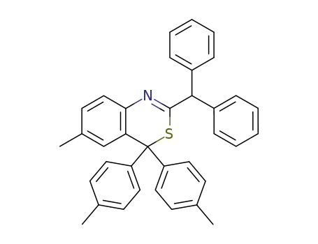 4H-3,1-Benzothiazine,
2-(diphenylmethyl)-6-methyl-4,4-bis(4-methylphenyl)-