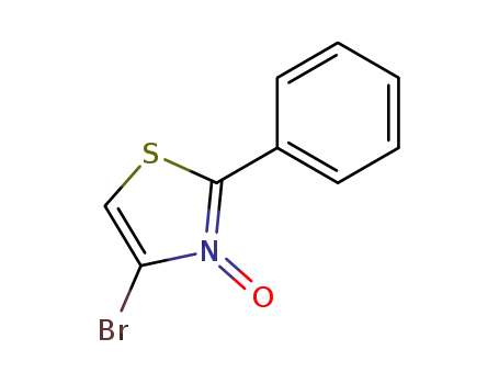 Molecular Structure of 141305-68-2 (Thiazole, 4-bromo-2-phenyl-, 3-oxide)