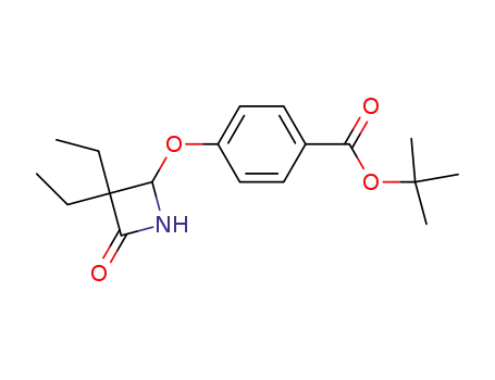 3,3-diethyl-4-<<4-<(1,1-dimethylethoxy)carbonyl>phenyl>oxy>-2-azetidinone