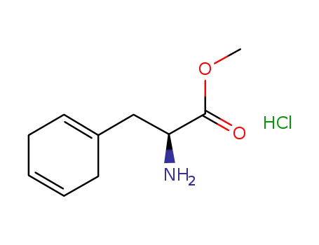 Molecular Structure of 33423-61-9 (methyl (2S)-2-amino-3-cyclohexa-1,4-dien-1-ylpropanoate hydrochloride)