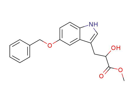 Molecular Structure of 85485-01-4 (rac-3-(5-Benzyloxy-3-indolyl)milchsaeure-methylester)