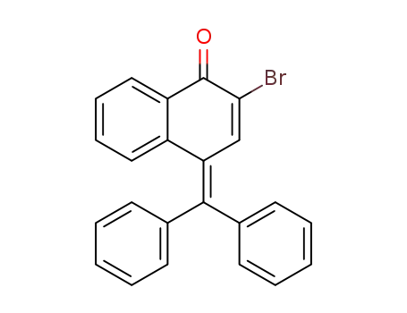 Molecular Structure of 85523-58-6 (1(4H)-Naphthalenone, 2-bromo-4-(diphenylmethylene)-)