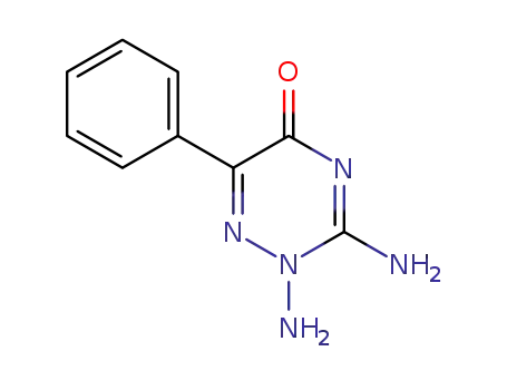 Molecular Structure of 89569-68-6 (1,2,4-Triazin-5(2H)-one, 2,3-diamino-6-phenyl-)