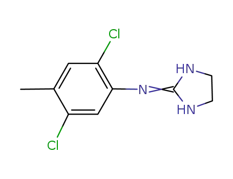 Molecular Structure of 72409-87-1 ((2,5-dichloro-4-methyl-phenyl)-(4,5-dihydro-1<i>H</i>-imidazol-2-yl)-amine)