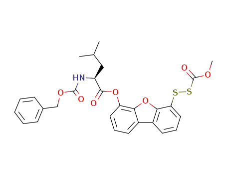 4-(methoxycarbonyldithio)-6-(N-benzyloxycarbonyl-L-leucyloxy)dibenzofuran