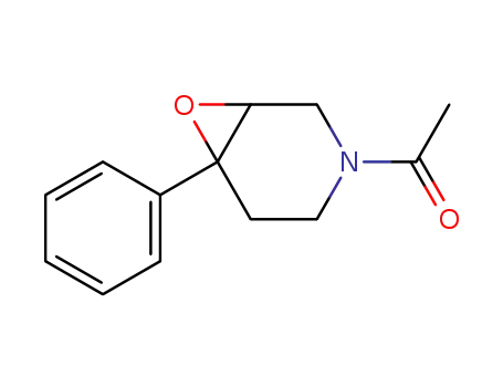 Molecular Structure of 63029-52-7 (7-Oxa-3-azabicyclo[4.1.0]heptane, 3-acetyl-6-phenyl-)