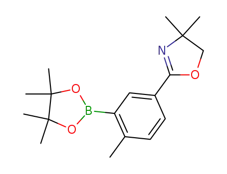 4,4-dimethyl-2-(4-methyl-3-(4,4,5,5-tetramethyl-1,3,2-dioxaborolan-2-yl)phenyl)-4,5-dihydrooxazole