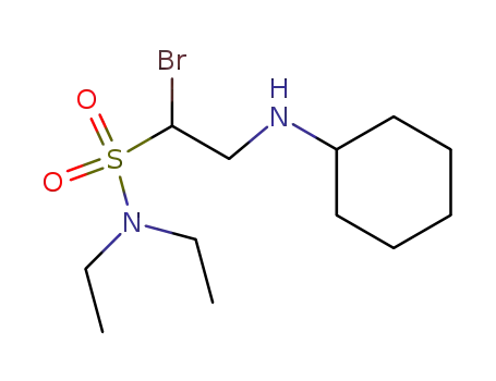 Molecular Structure of 87975-27-7 (Ethanesulfonamide, 1-bromo-2-(cyclohexylamino)-N,N-diethyl-)