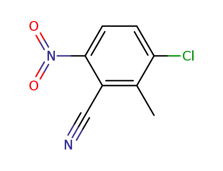 Molecular Structure of 51123-60-5 (Benzonitrile, 3-chloro-2-methyl-6-nitro-)